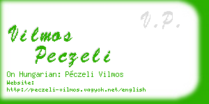 vilmos peczeli business card